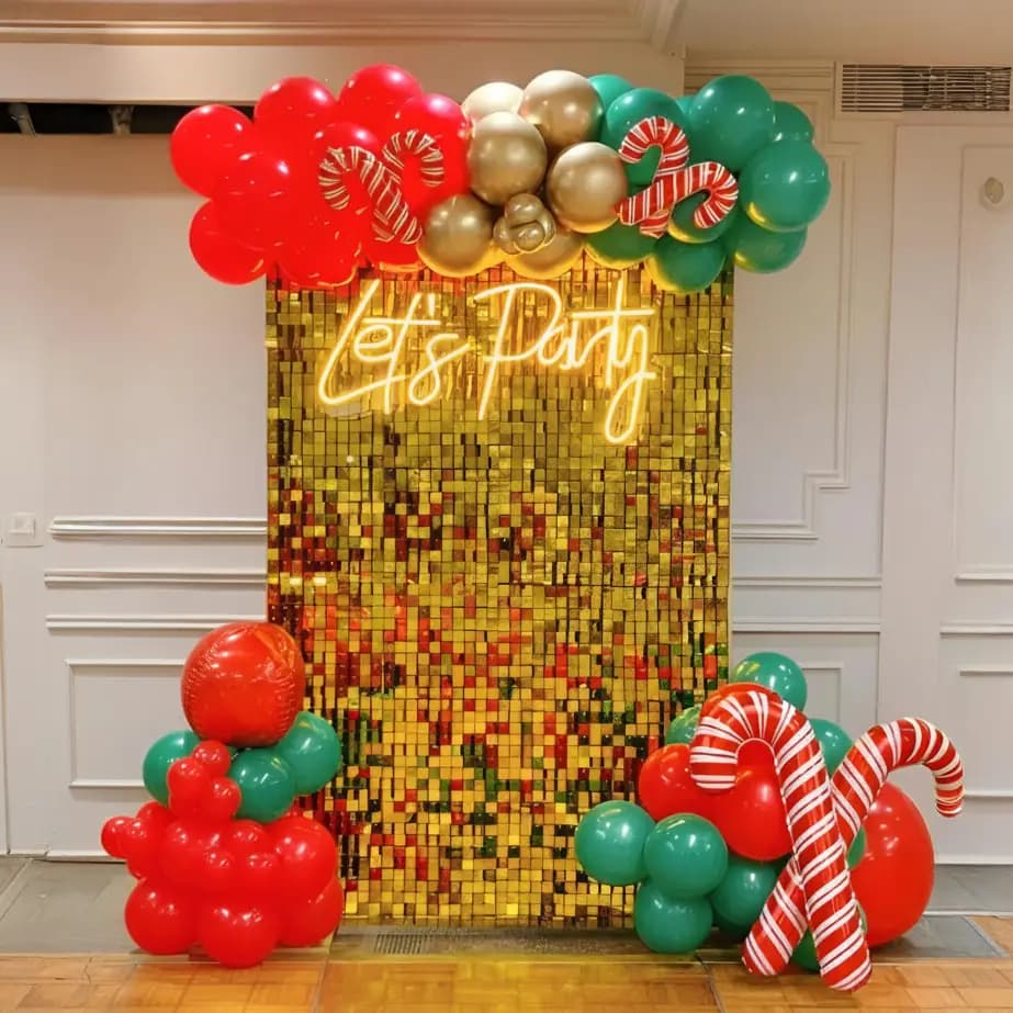 Christmas Party Sequence Backdrop Decoartion