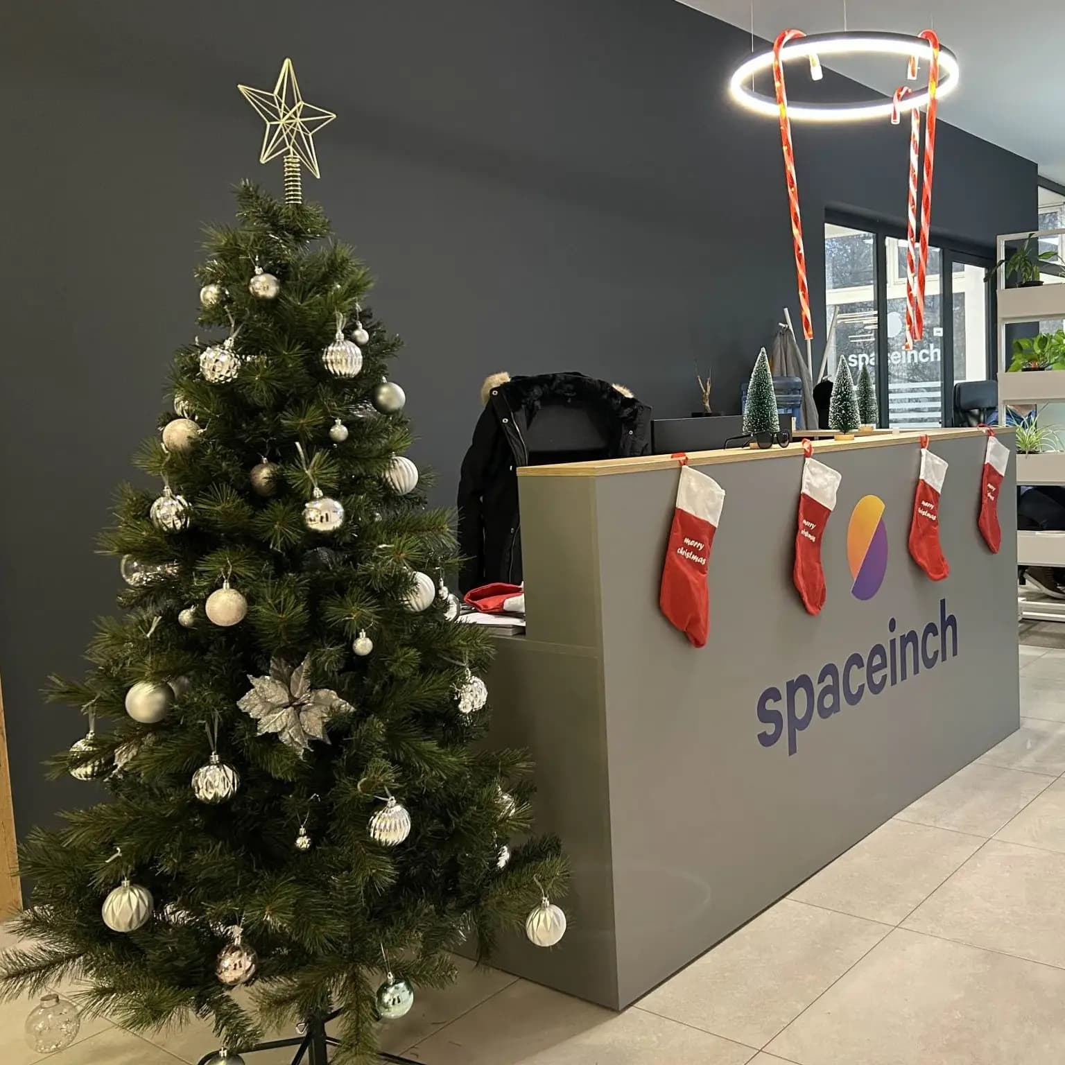 Christmas Festival Office Reception Setup
