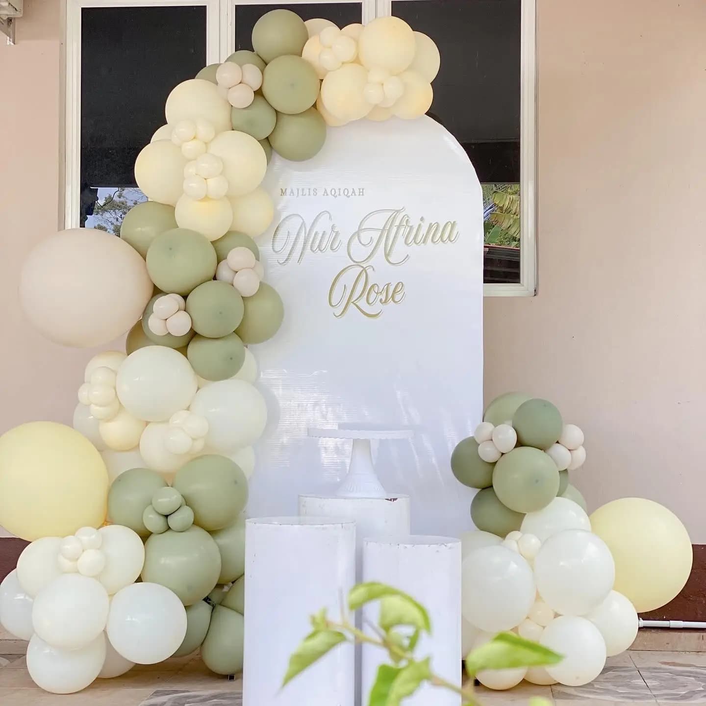 Outdoor Akikah Balloon Decoration