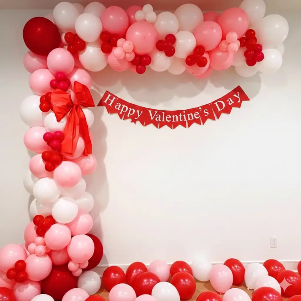 Valentines Bliss Balloon Wall Decoration