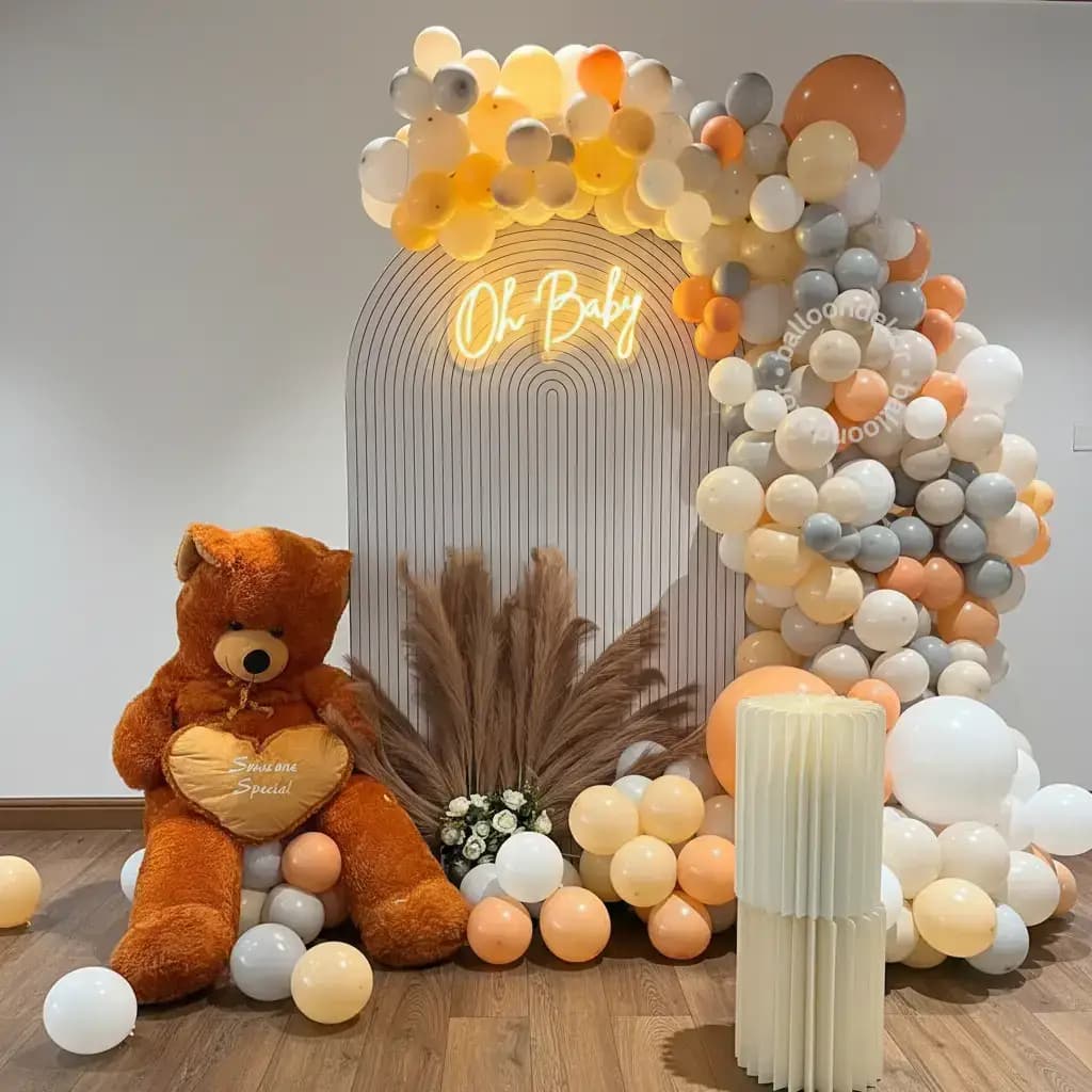 Oh Baby Backdrop Balloon Decoration