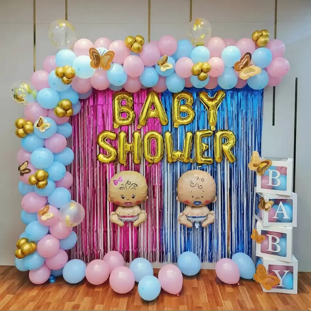 Simple and Elegant Baby Shower Setup