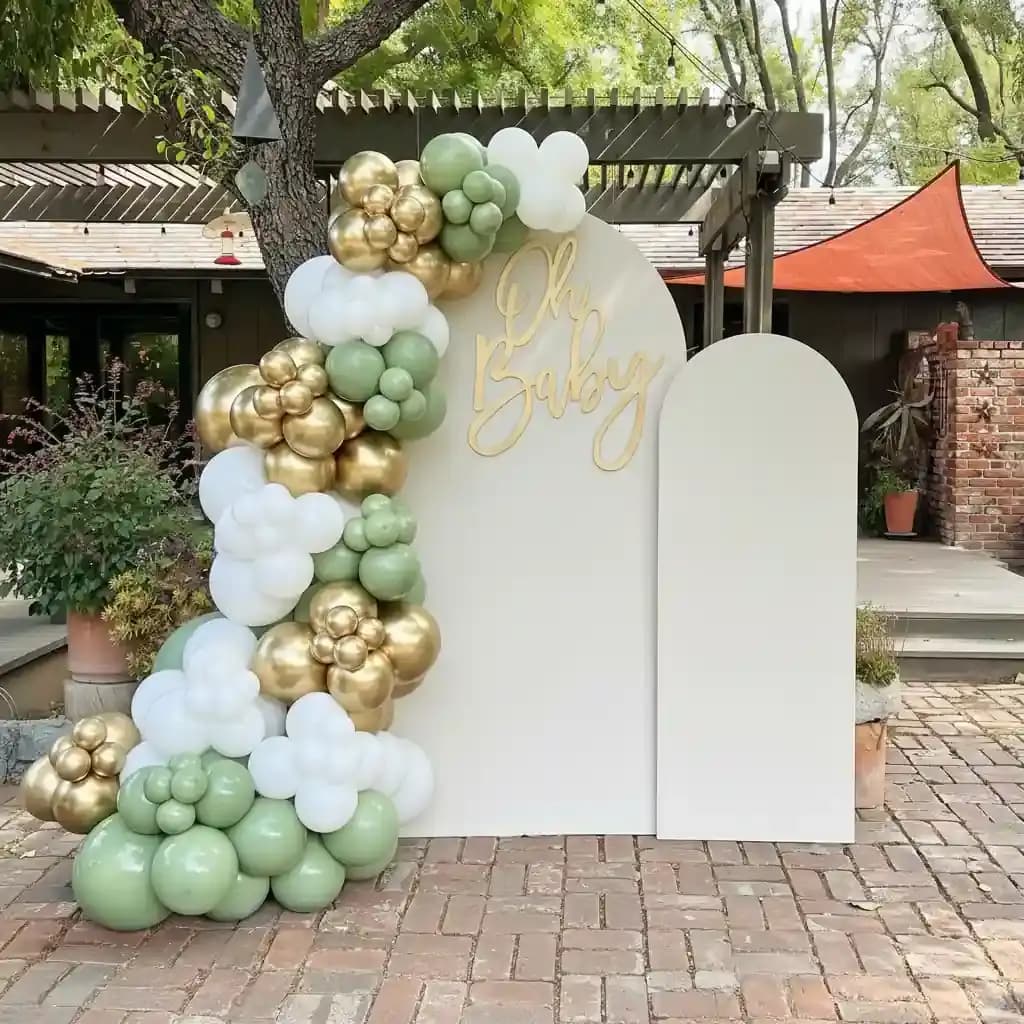 Green Gold Baby Shower Decoration
