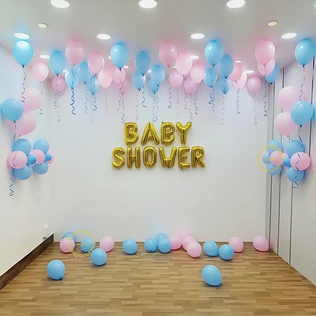 Simple Baby Shower Setup at Home
