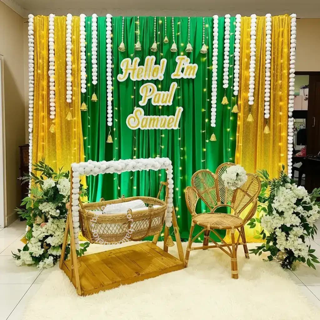 Floral Joy Baby Naming Setup