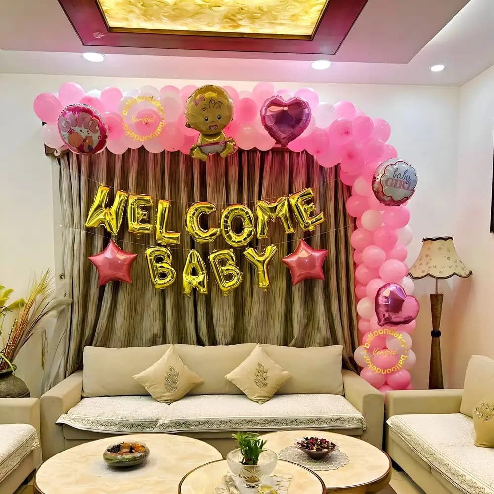Pink Theme Welcome Decoration