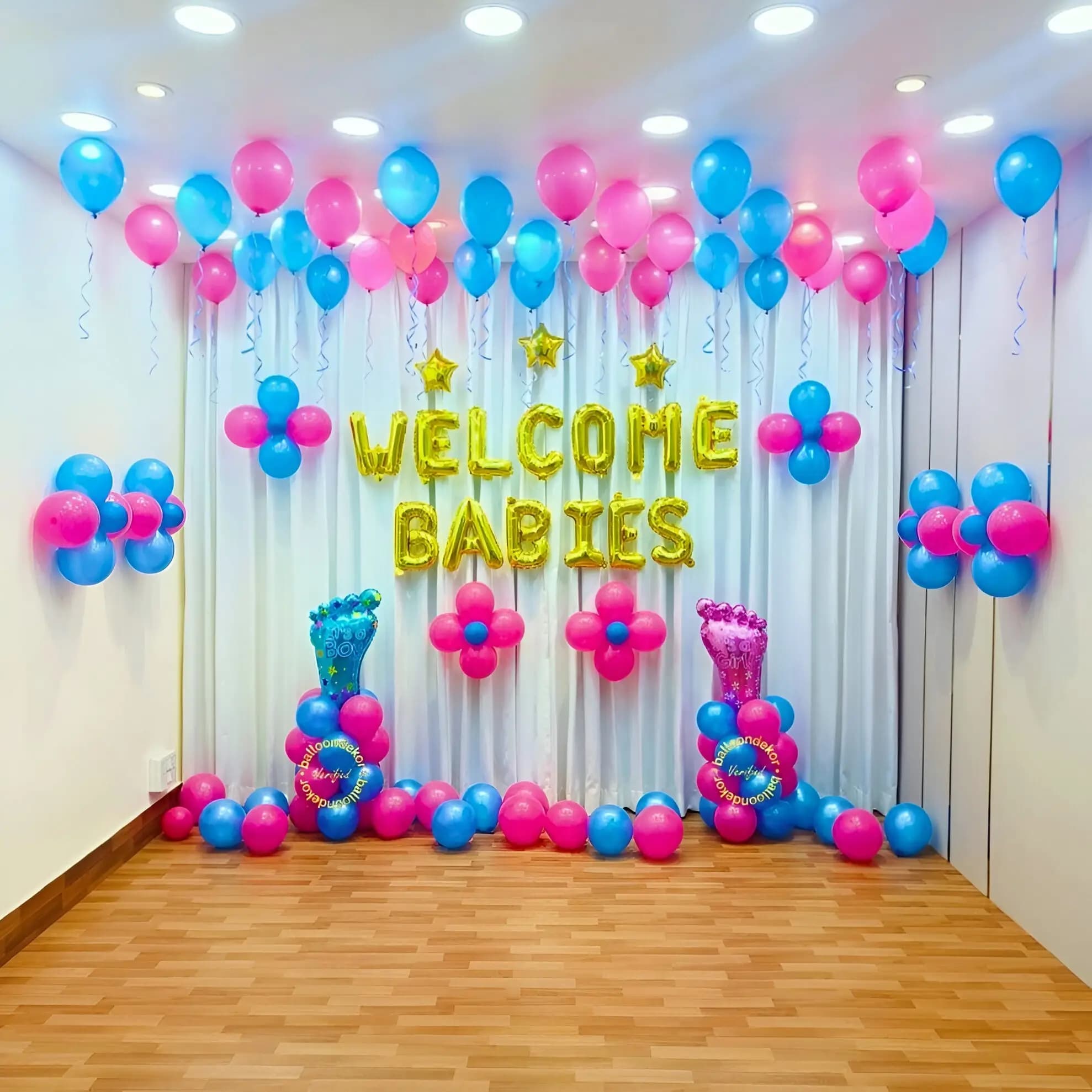 Twin Babies First Welcome Decor