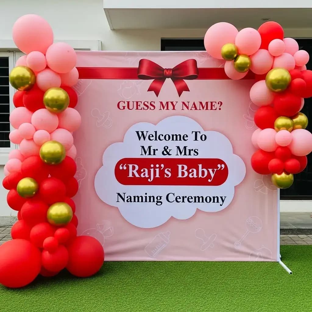 Customized Naming Ceremony Backdrop