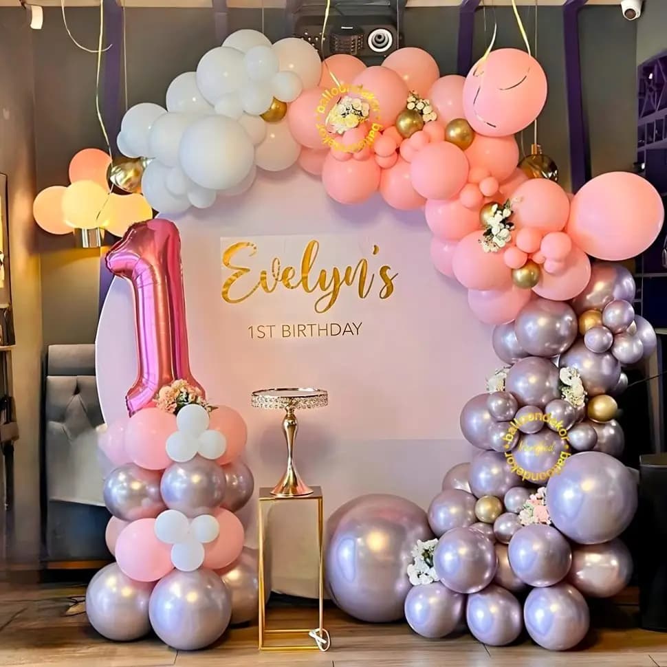 1st Birthday Balloon Decoration