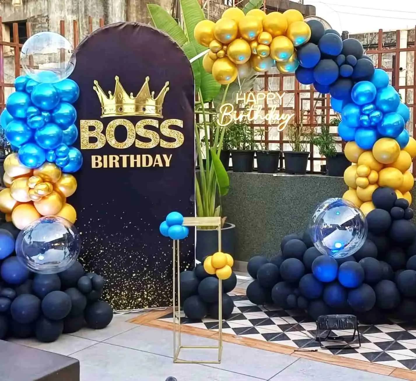Boss Birthday Balloon Decoration