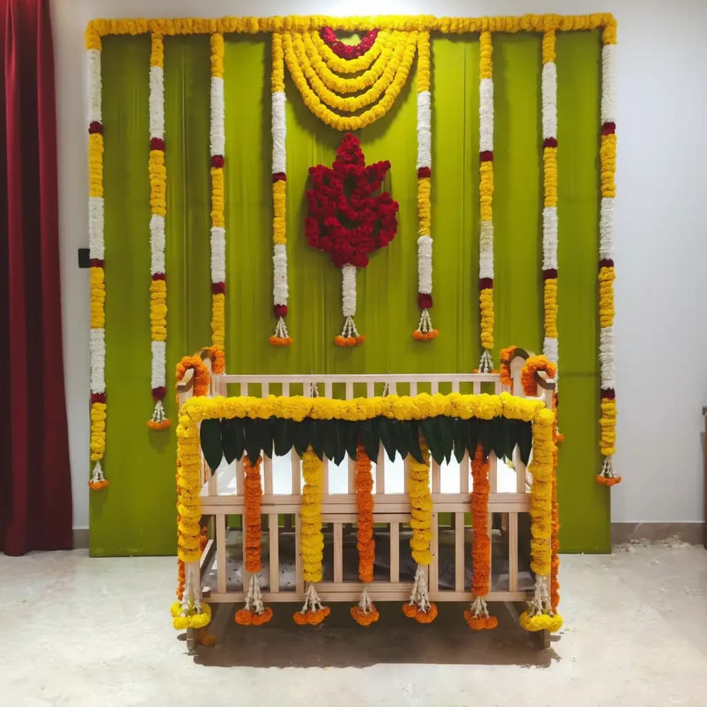 Chathi Cradle Ceremony Decoration