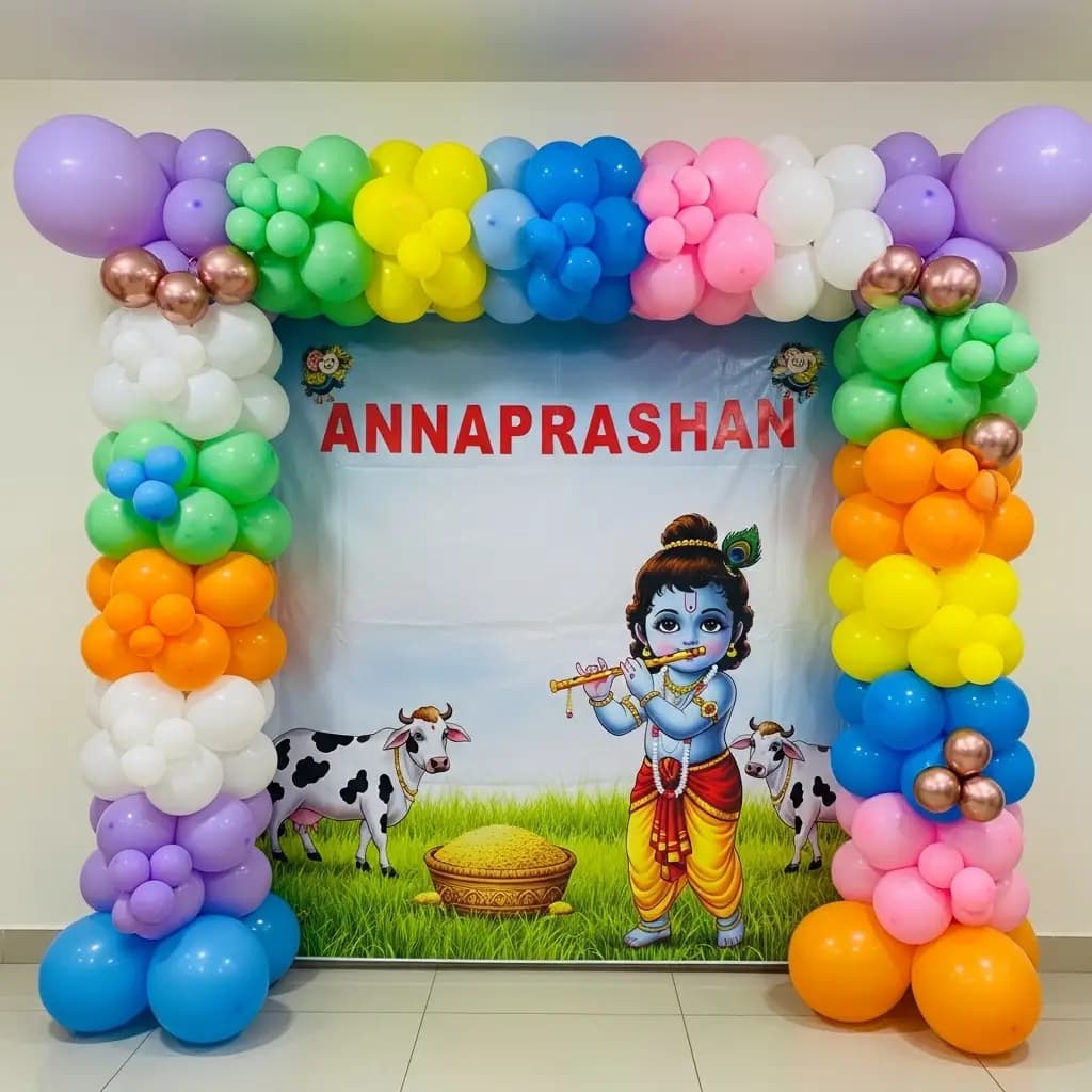 First Rice Ceremony Backdrop Decoration
