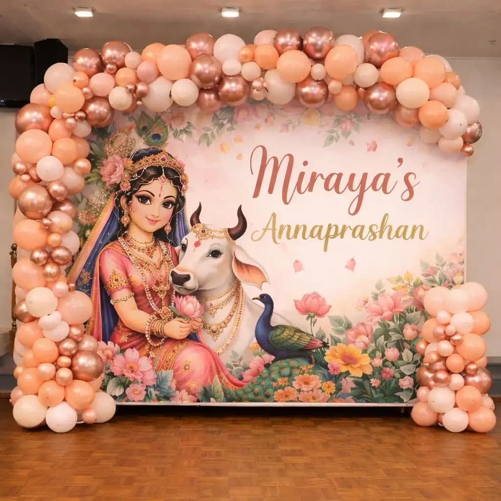 Balloon Arch Annaprashan Decoration